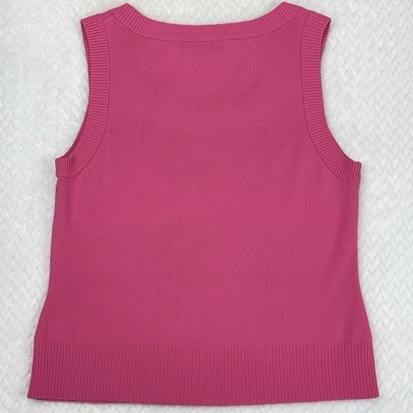 Cable & Gauge Hot Pink Ribbed Knit Sweater Vest Size Small - Picture 9 of 17